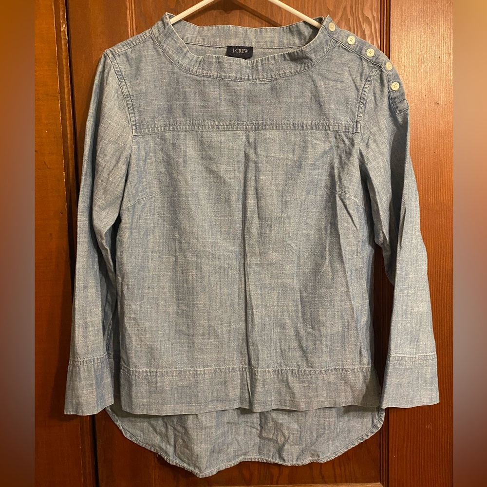 J.Crew Chambray Funnelneck Shirt
